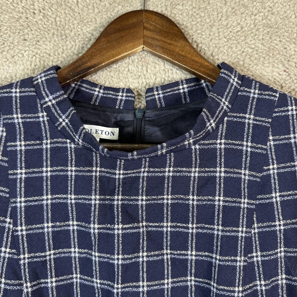 Pendleton Dress Womens 10 Blue Plaid Wool Sleeveless Sheath Work Office USA - Picture 3 of 11